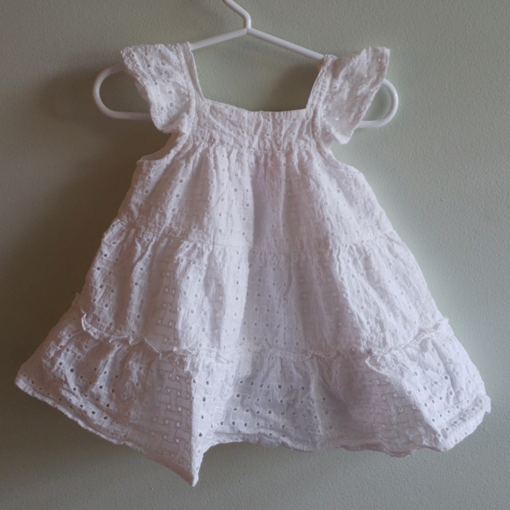 Childrens Place 9-12 months white dress